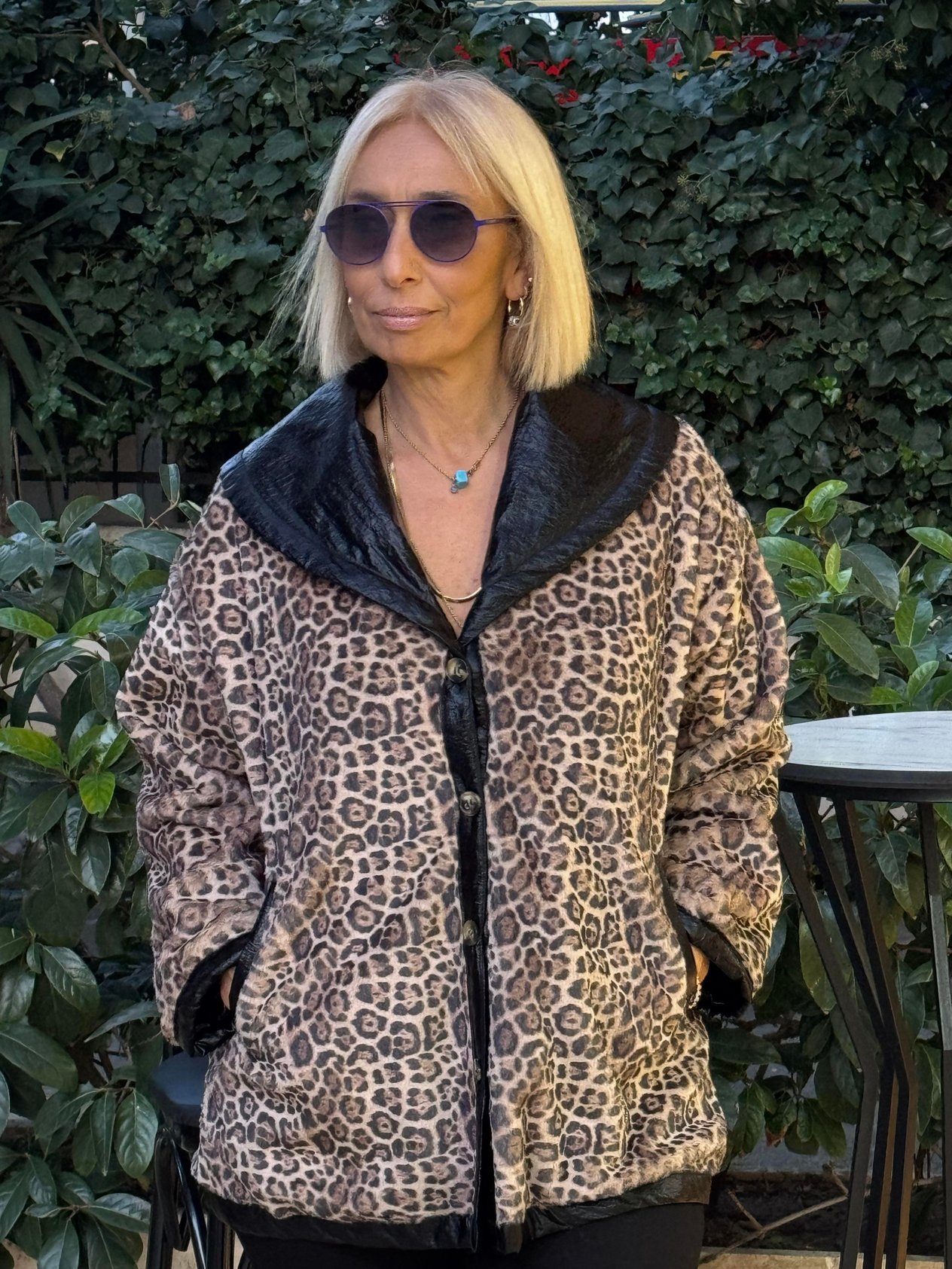 Çift Taraflı Leopar Kaban