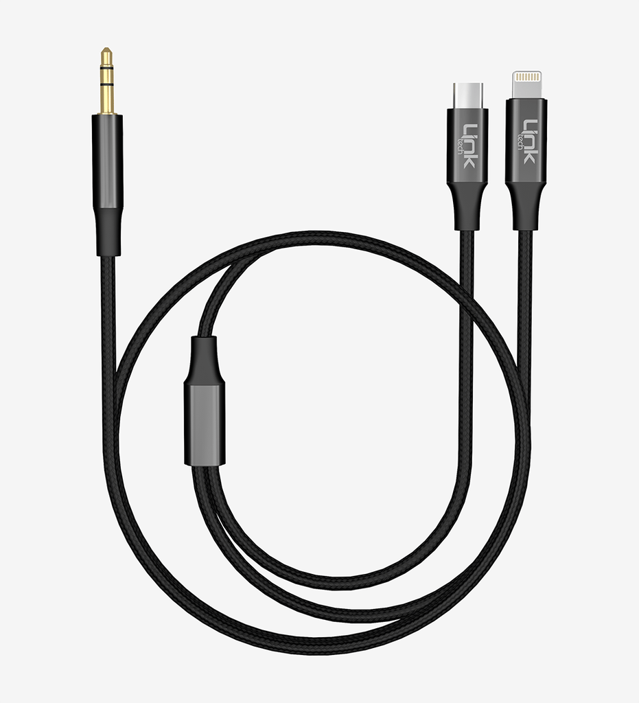 2'si 1 Arada Ses Kablosu Type-C ve Lightning'ten 3.5mm Çıkış