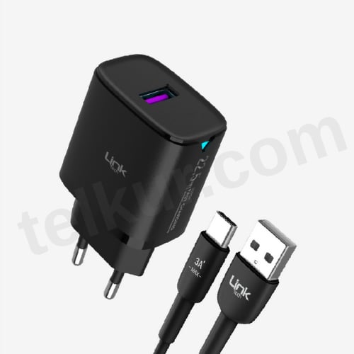 LinkTech C306 Safe Type-C Kablolu 22.5W Hızlı Şarj Adaptörü
