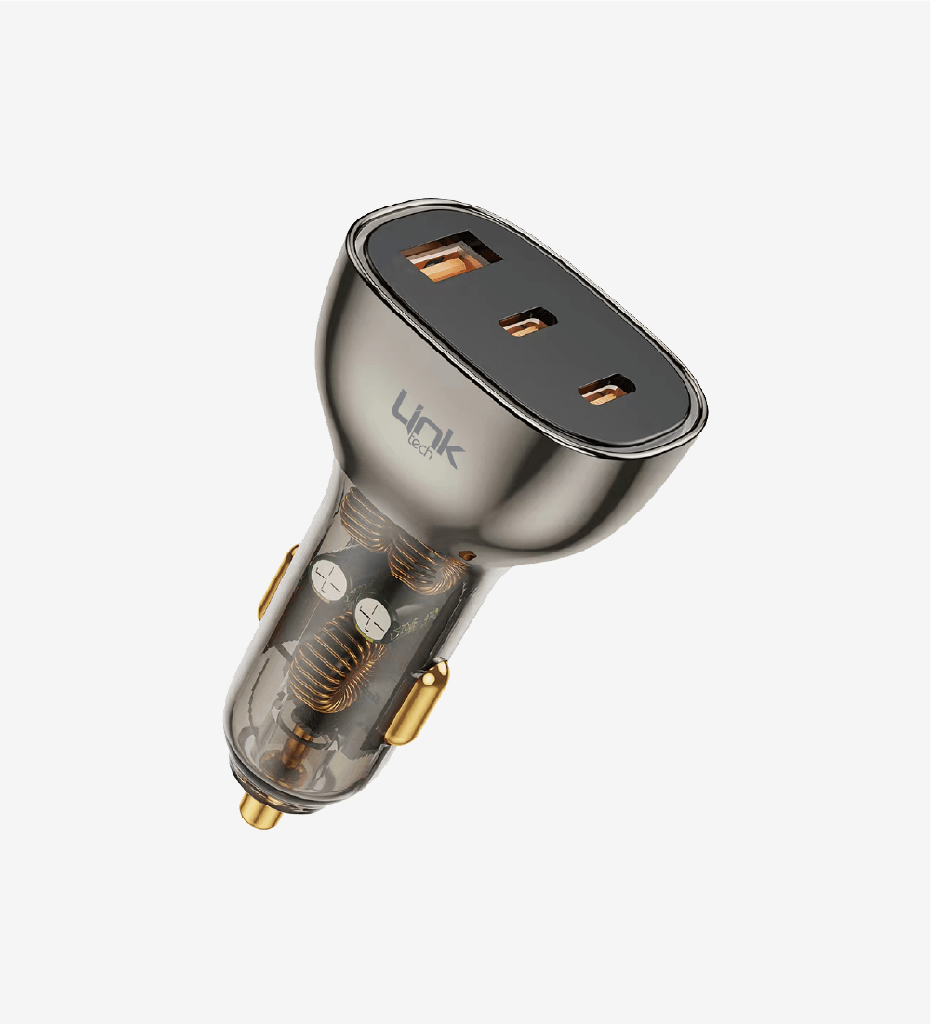LinkTech C506 Şeffaf 80W Çift PD (30+20W)& QC 30W Süper Hızlı Araç Şarj Cihazı 