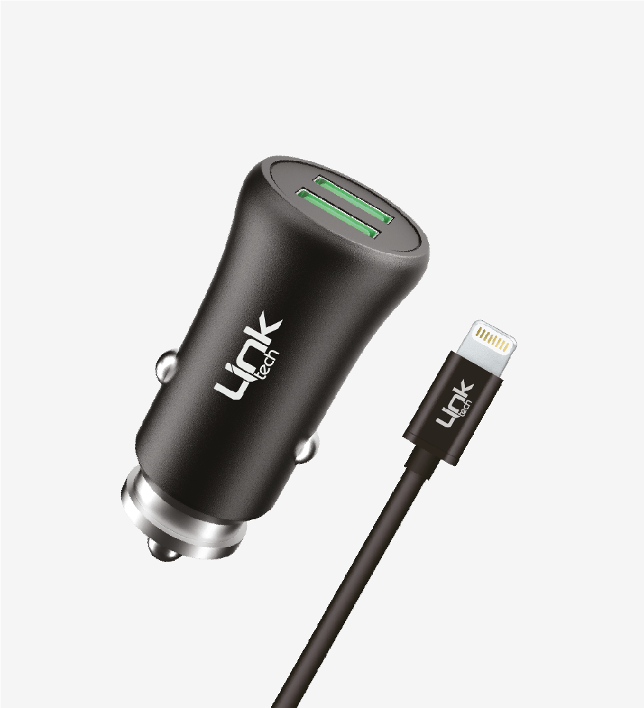 LinkTech M582 Metal Lightning USB Araç Şarj Aleti 