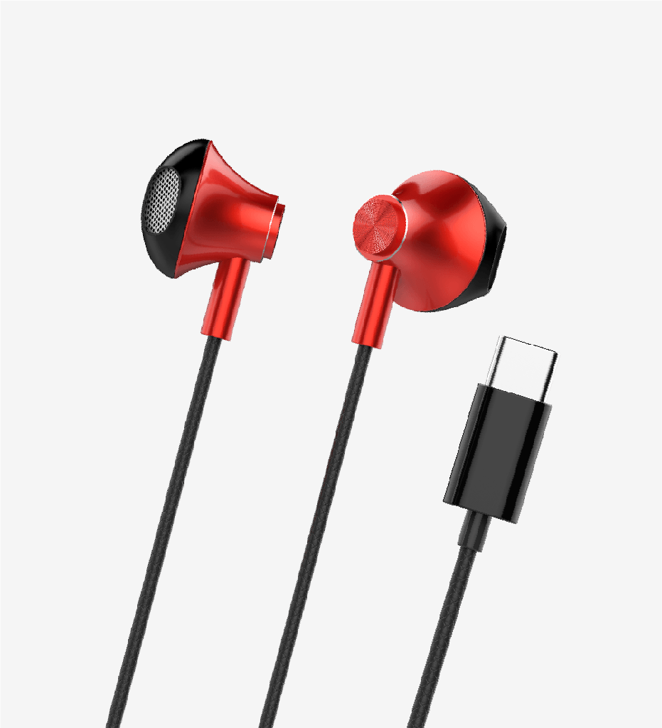 LinkTech Spor Yüksek Baslı Silikonlu Kablolu Kulaklık Type-C