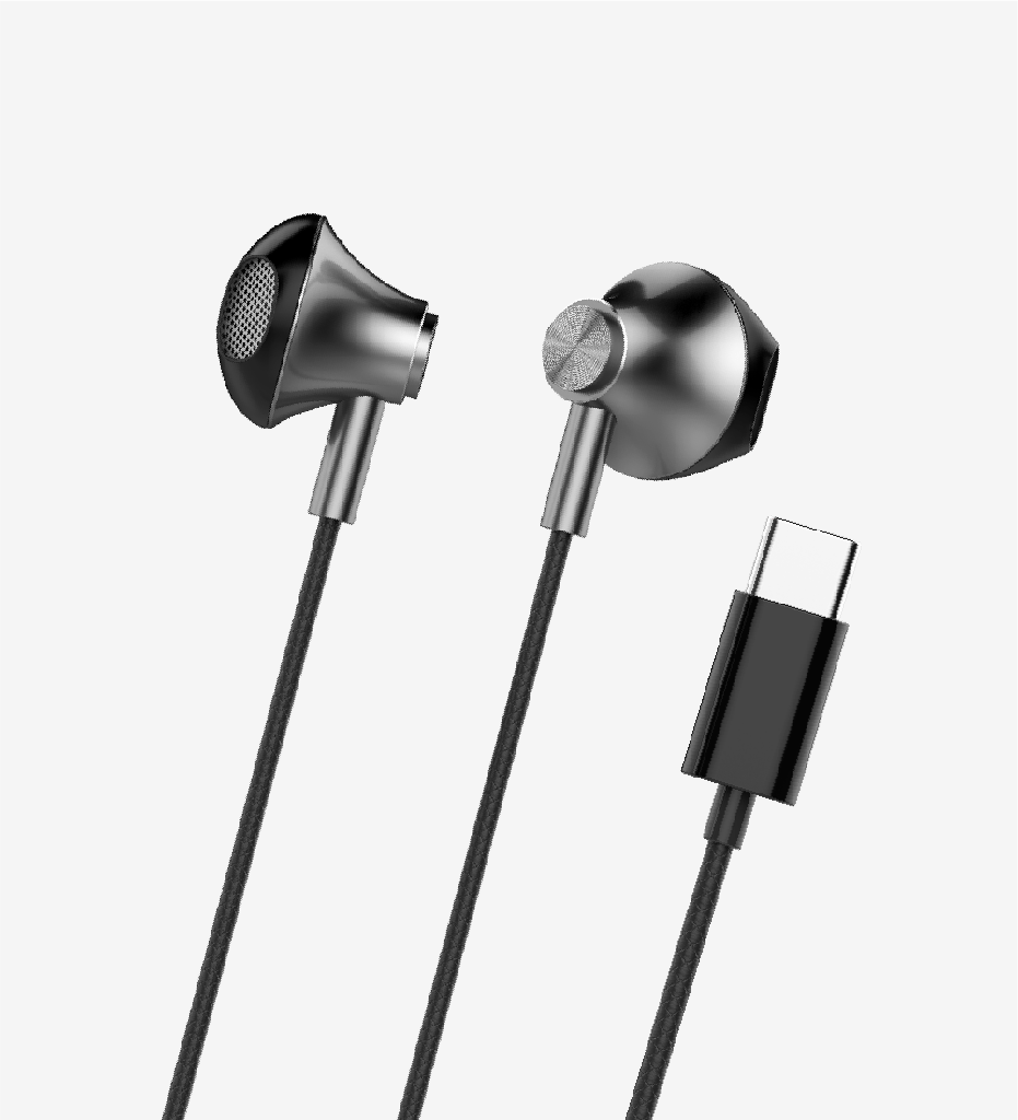 LinkTech Spor Yüksek Baslı Silikonlu Kablolu Kulaklık Type-C