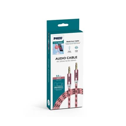 PHIXI A810 3,5mm Jack Girişli 1m Silikon Aux Kablo