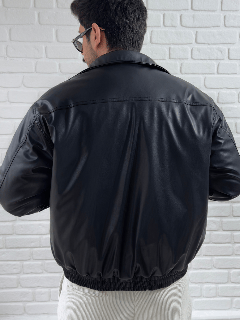 Premium Kalite Oversize Bomber Ceket/ SİYAH-MNT01