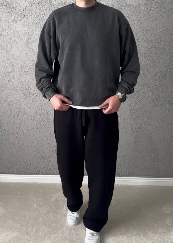 Premium Kalite Oversize Kalıp Sweatshirt/ ANTRASİT GRİ- YKM05