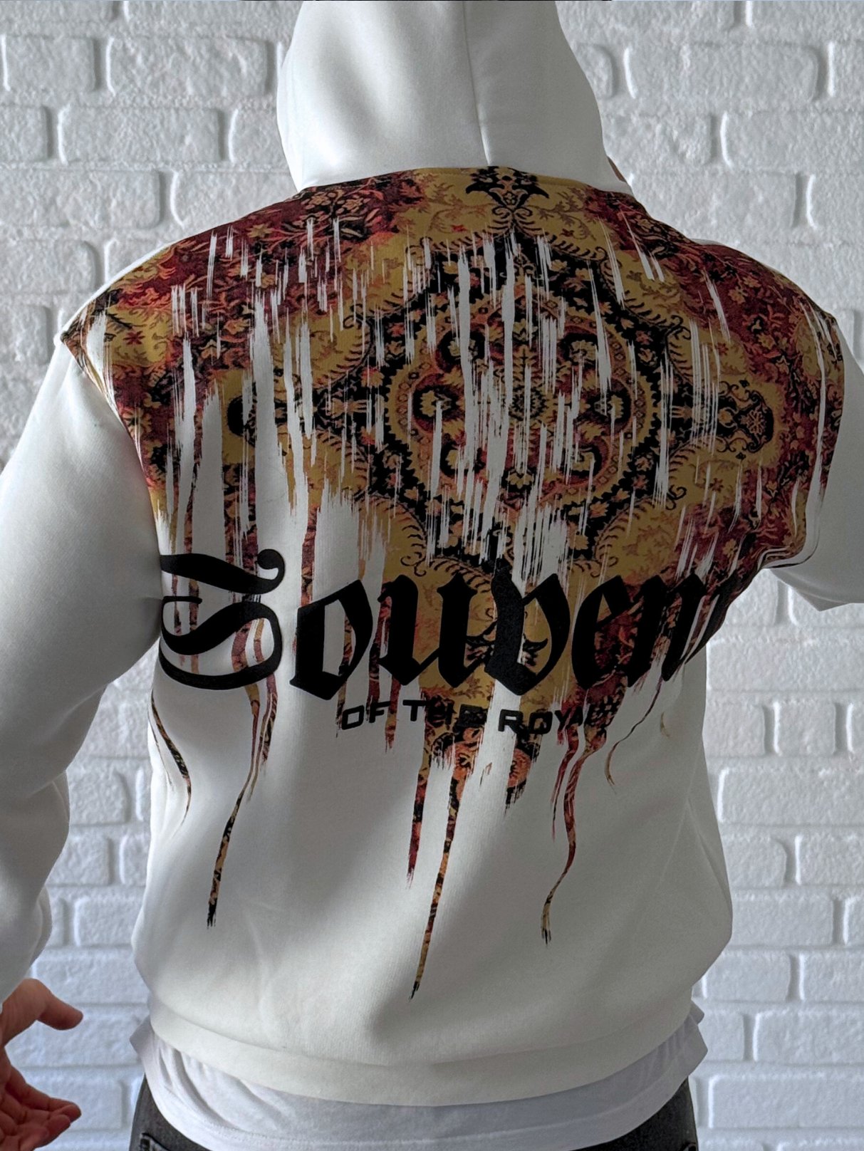 Premium Kalite Oversize Kalıp Yüksek Kaliteli Baskı Sweatshirt- Beyaz/ SWT02