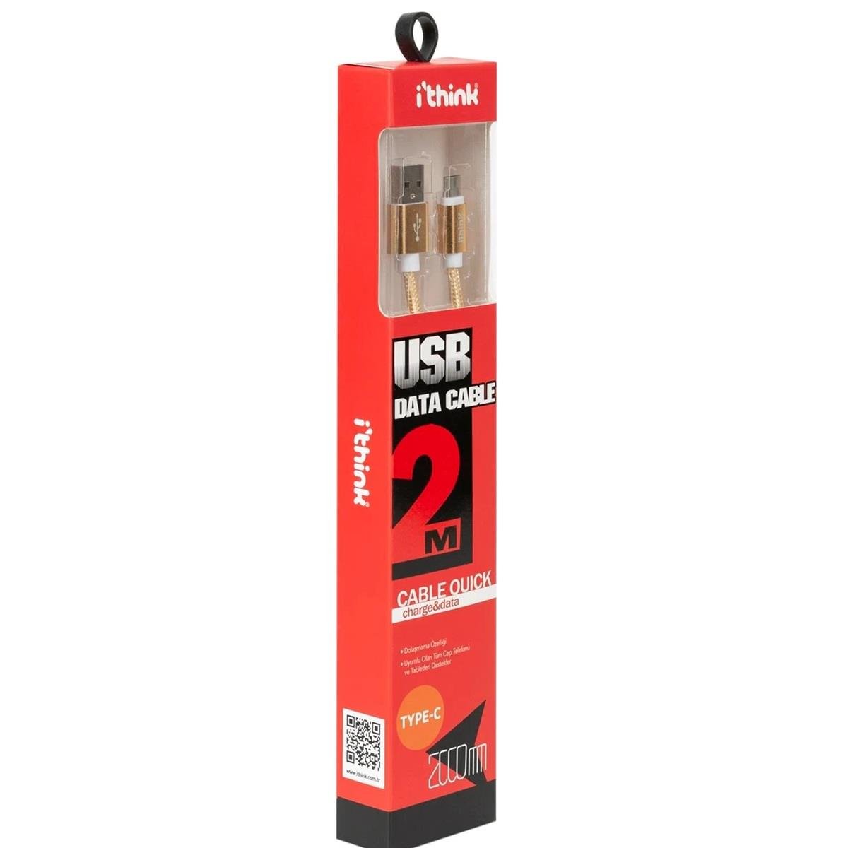 İTHİNK GOLD KABLO SPİRAL TYPE-C K24C 