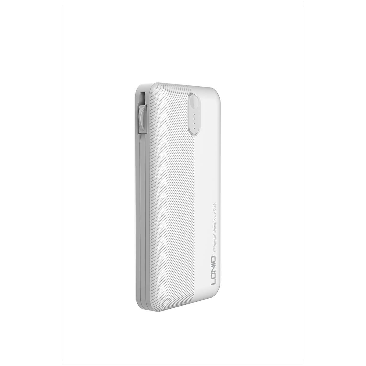 LDNIO 20.000 MAH POWERBANK DAHİLİ 3İN1 KABLO PL2014 WHİTE
