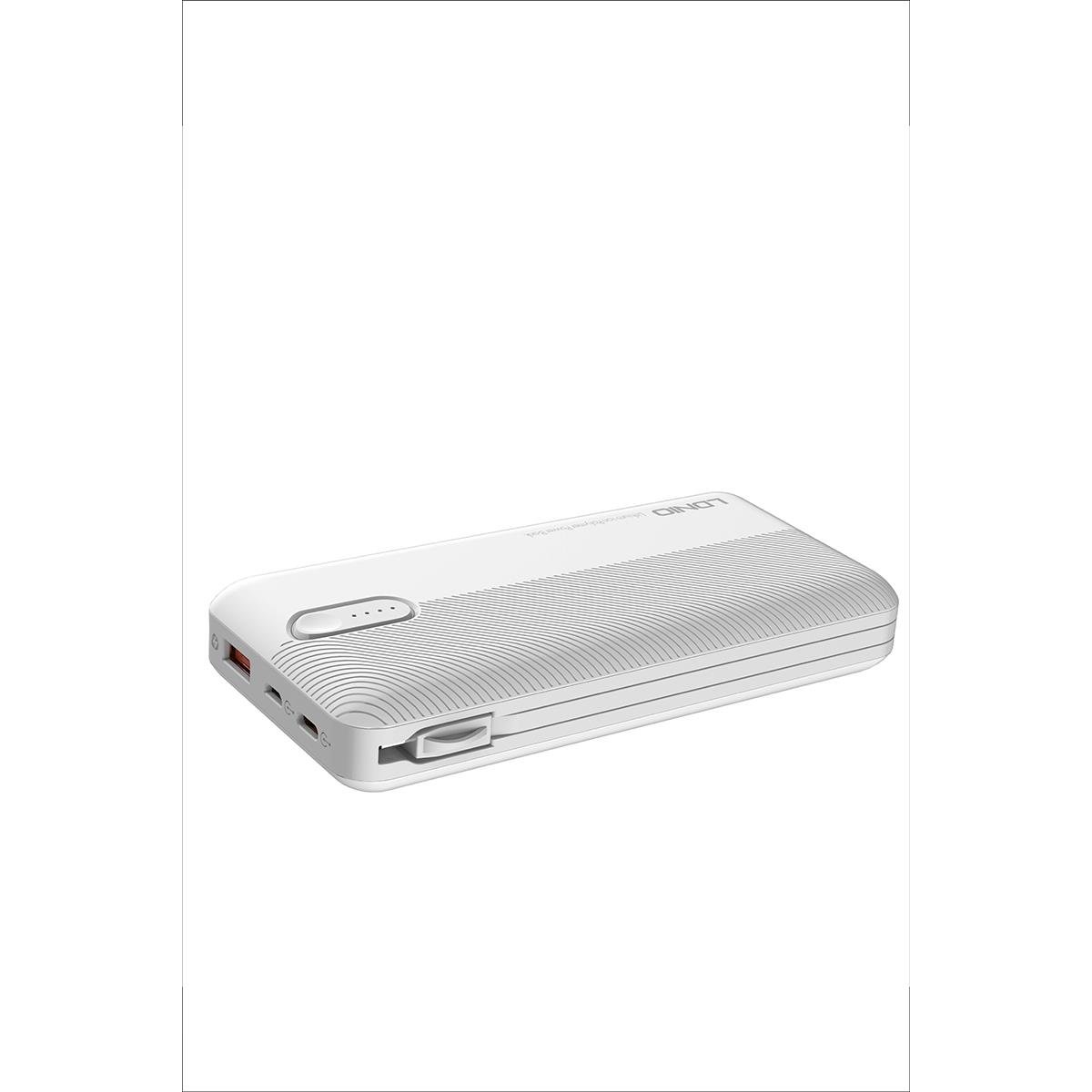 LDNIO POWERBANK 3IN1 CABLE 10.000 MAH PL1013 (WHITE)