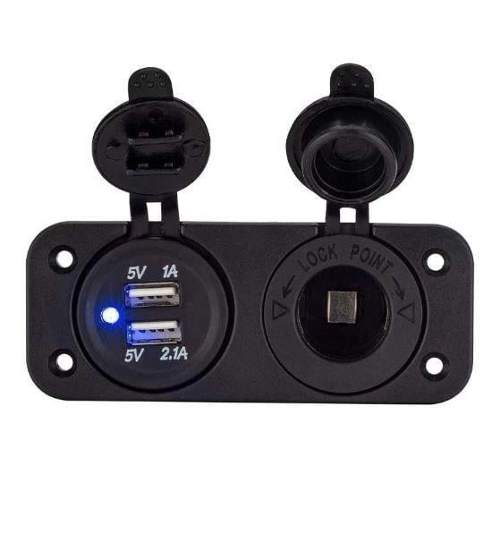 Campasist 12 V ve 2 USB Girişli Soket