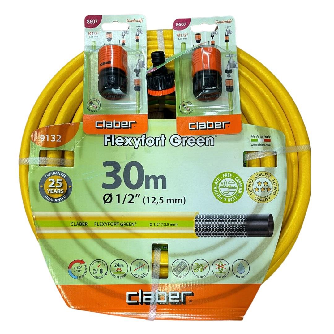 Claber Yüksek Basınç ve Isıya Dayanıklı City Water Hortum Set 30 Mt