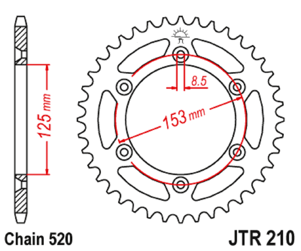 ARKA DİŞLİ - SELF CLEANING / HONDA / XR 650 R / 650cc / (DİŞLİ SAYISI : ORİJİNAL+1) / 2000-2001-2002-2003-2004-2005-2006