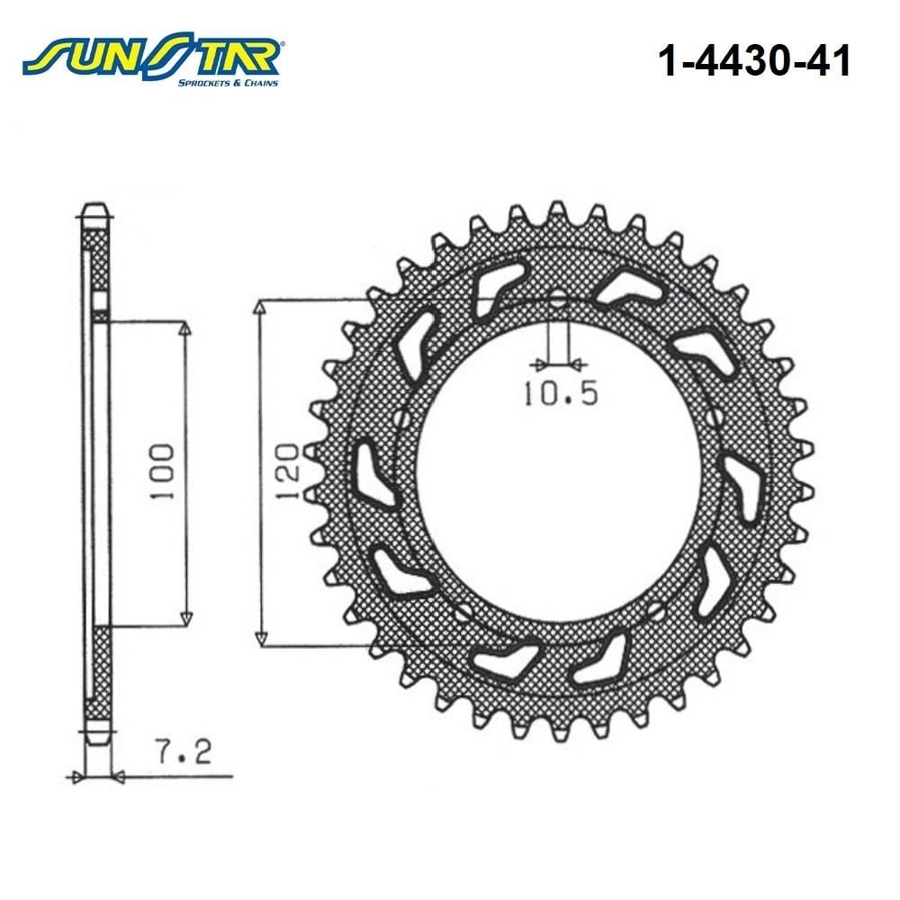 ARKA DİŞLİ / APRILIA / TUONO V4 FACTORY / 1100cc / (DİŞLİ SAYISI : ORİJİNAL-1) / 2015-2016-2017-2018-2019-2020-2021-2023