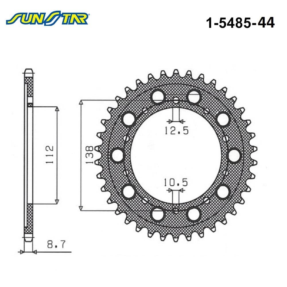 ARKA DİŞLİ / HONDA / CBF 1000 / 1000cc / (DİŞLİ SAYISI : ORİJİNAL+1) / 2006-2007-2008-2009-2010-2011-2012-2013