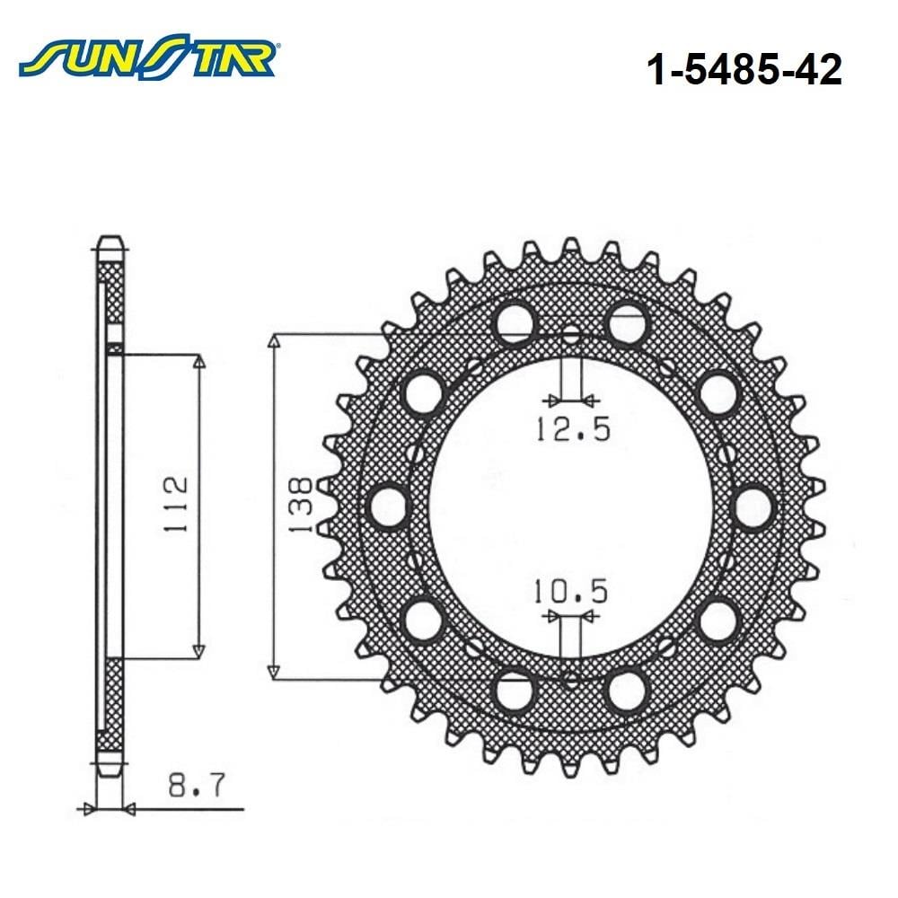 ARKA DİŞLİ / HONDA / CBR 1100XX / 1100cc / (DİŞLİ SAYISI : ORİJİNAL-2) / 1997-1998-1999-2000-2001-2002-2003-2004-2005-2006-2007