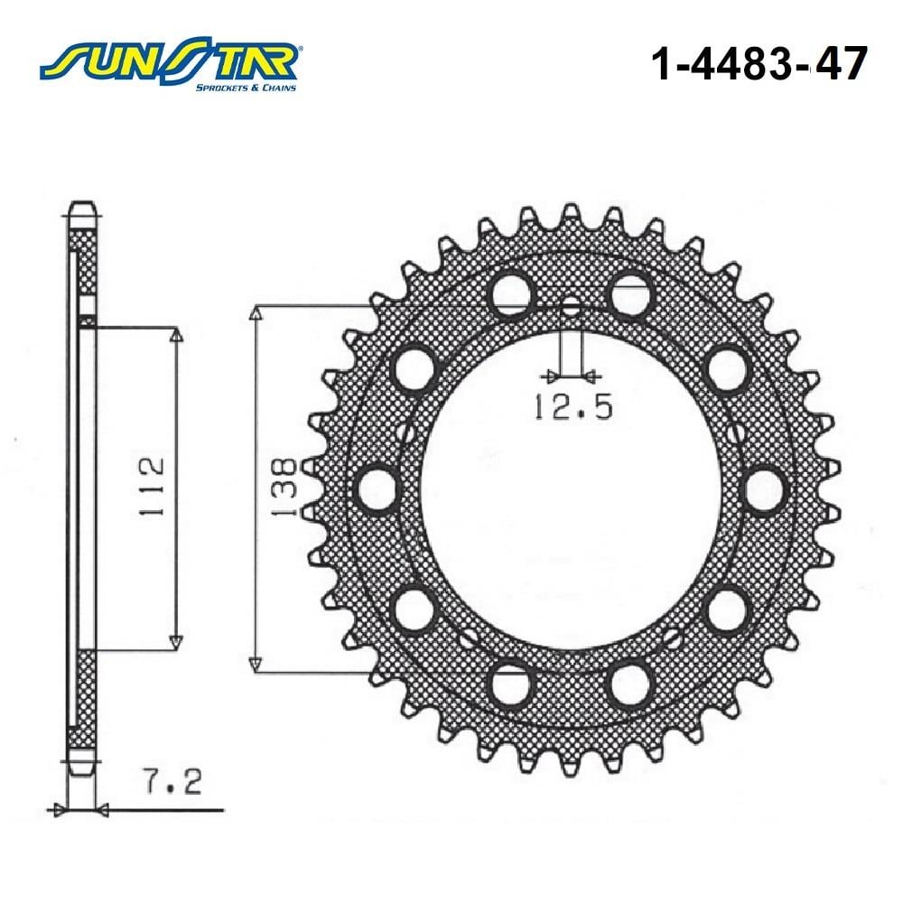 ARKA DİŞLİ / HONDA / XLV VARADERO ABS / 1000cc / (ORİJİNAL DİŞLİ SAYISI) / 2004-2005-2006-2007-2008-2009-2010-2011