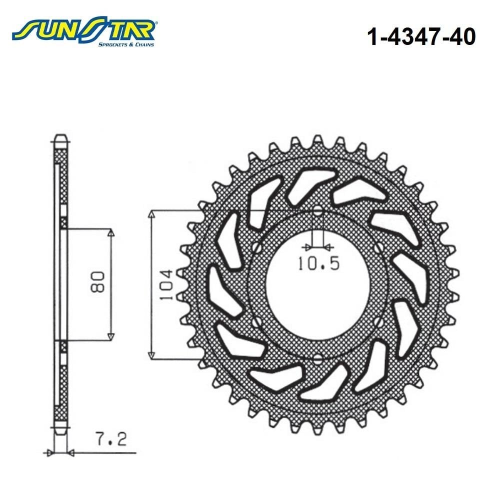 ARKA DİŞLİ / KAWASAKI / ZX-6R NINJA / 600cc / (ORİJİNAL DİŞLİ SAYISI) / 1998-1999-2000-2001-2002-2003-2004-2005-2006-2007-2008-2009-2010-2011-2012