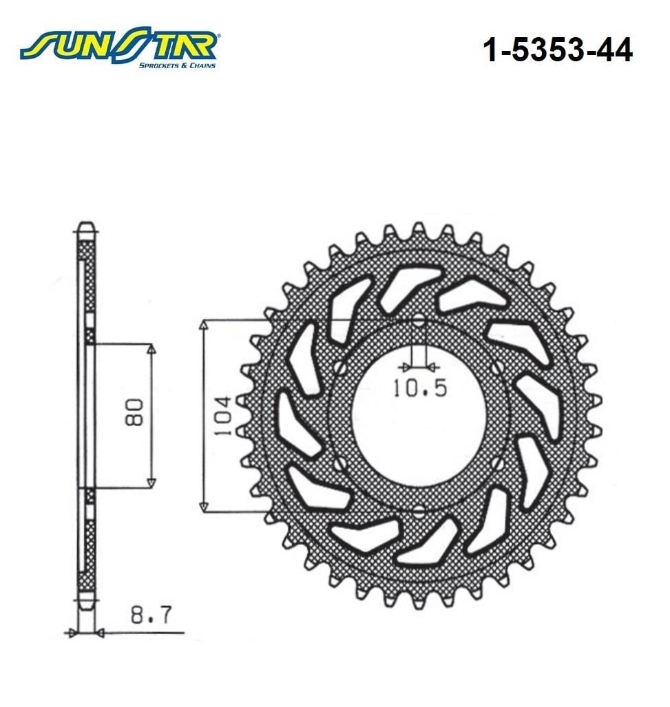 ARKA DİŞLİ / KAWASAKI / ZX-9R NINJA / 900cc / (ORİJİNAL DİŞLİ SAYISI) / 1994-1995-1996-1997-1998-1999-2000-2001-2002-2003