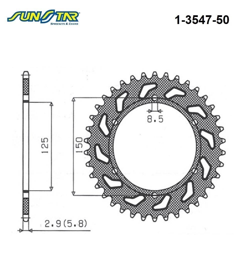 ARKA DİŞLİ / KTM / EXC F / 450cc / (ORİJİNAL DİŞLİ SAYISI) / 2003-2004-2005-2006-2007-2008-2009-2010-2011-2012-2013-2014-2015-2016-2017-2018-2019-2020