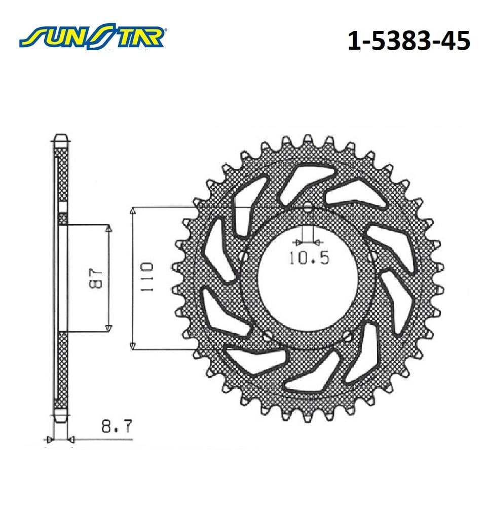 ARKA DİŞLİ / SUZUKI / GSX F / 600cc / (DİŞLİ SAYISI : ORİJİNAL-2) / 1998-1999-2000-2001-2002-2003-2004-2005-2006