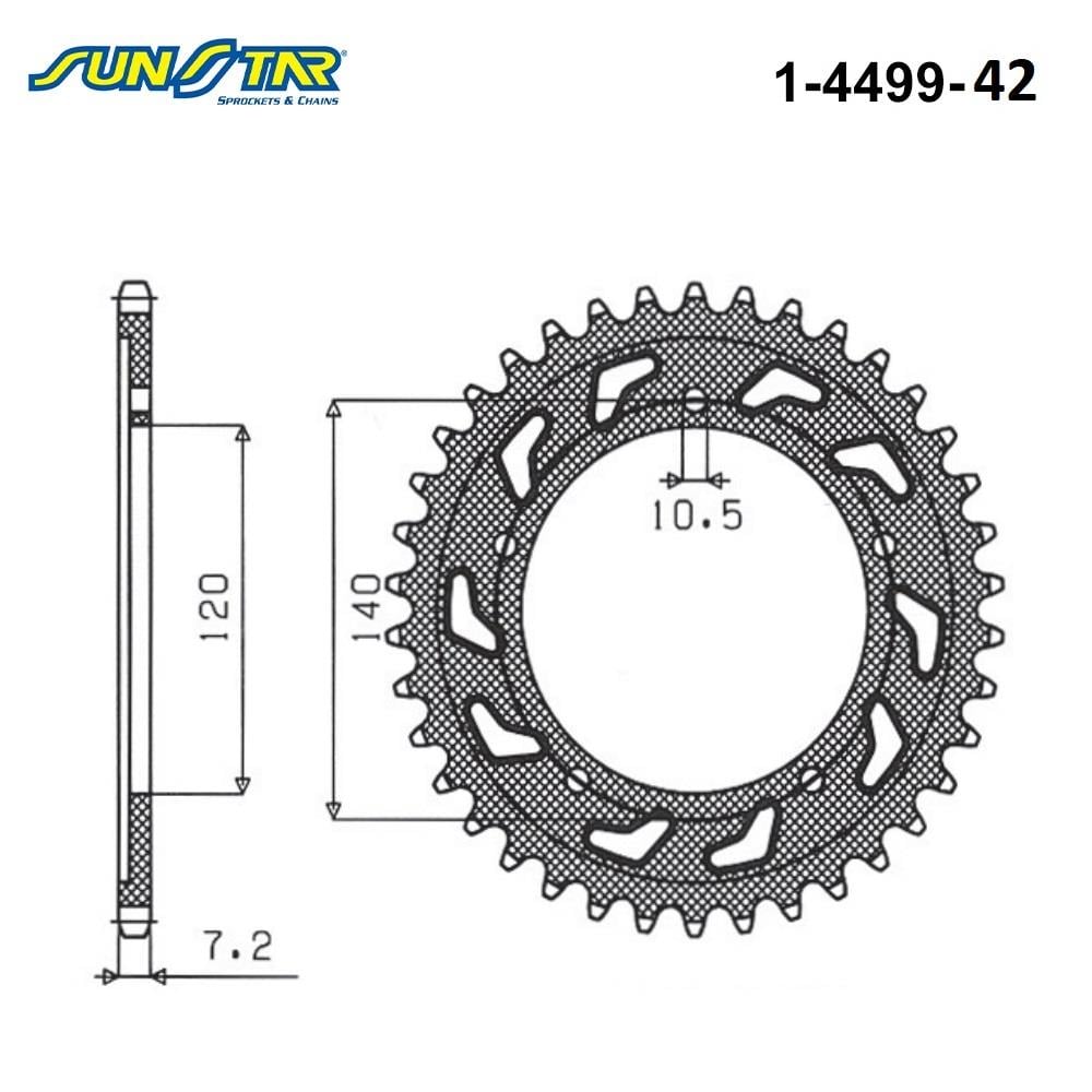 ARKA DİŞLİ / TRIUMPH / BONNEVILLE T100 / 865cc / (DİŞLİ SAYISI : ORİJİNAL-1) / 2006-2007-2008-2009-2010-2011-2012-2013-2014-2015