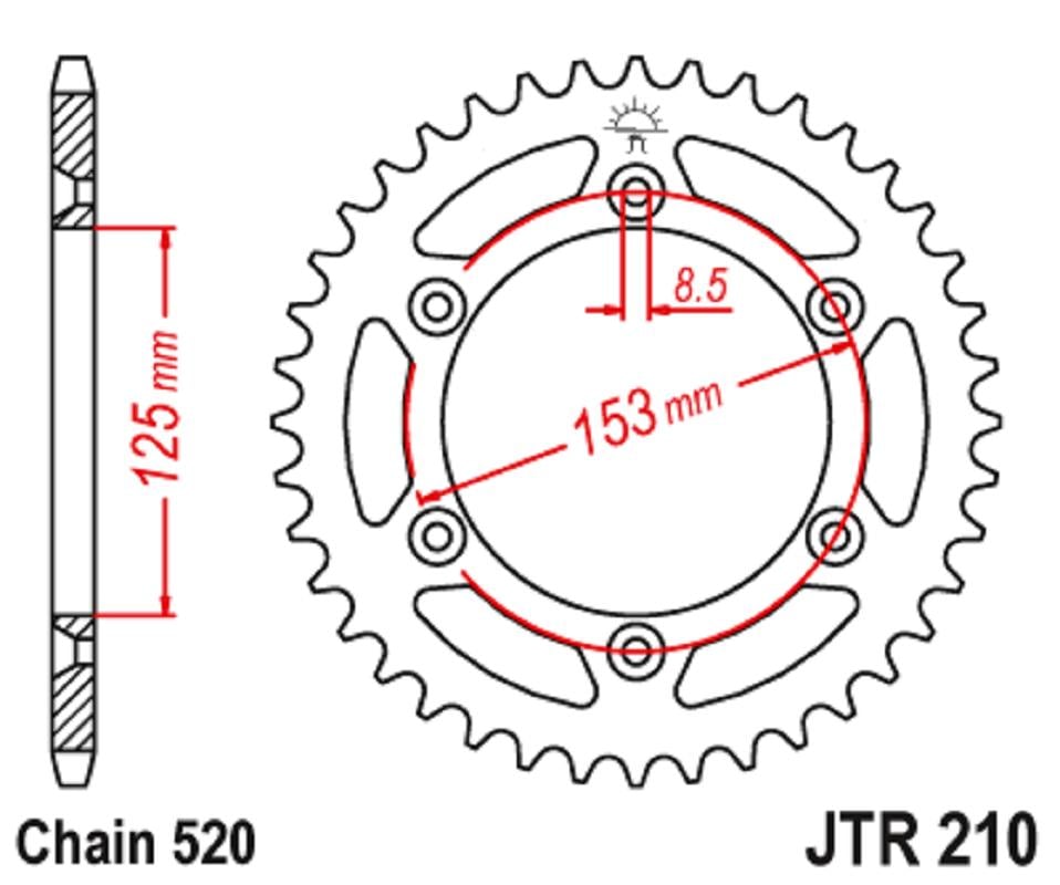 ARKA DİŞLİ (SELF CLEANING) / HONDA / XR 650 R / 650cc / (DİŞLİ SAYISI : ORİJİNAL+2) / 2000-2001-2002-2003-2004-2005-2006