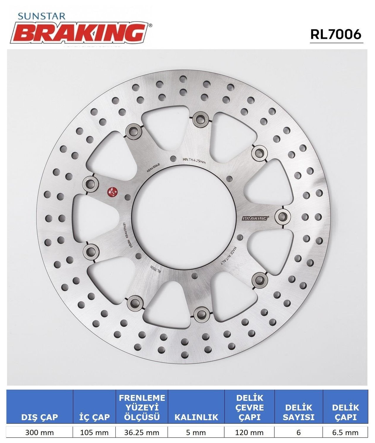 BMW F 650-700-750-800-850 YUVARLAK ÖN FREN DİSKİ / BMW / F 650 GS / DAKAR / 650cc / ÖN  / 1999-2000-2001-2002-2003-2004-2005-2006-2007-2008-2009-2010-2011-2012