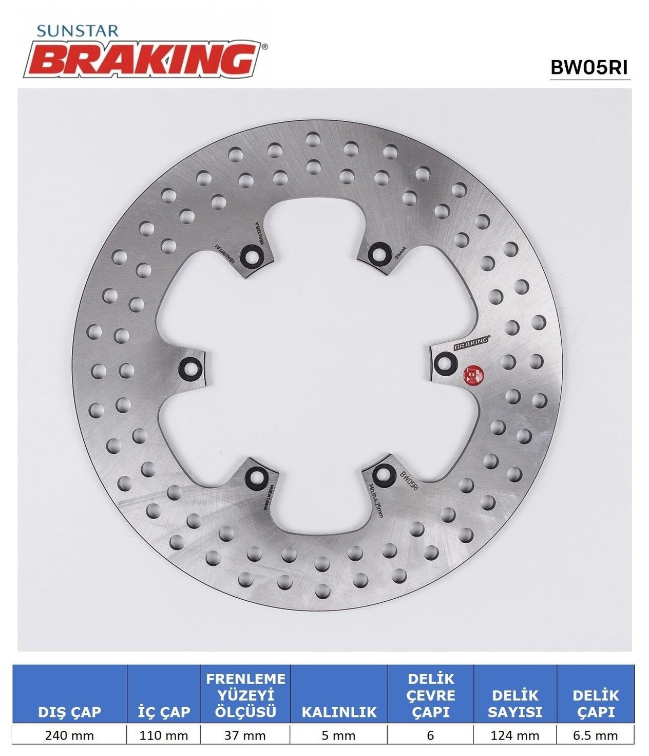 BMW F650 APRILIA PEGASO 650 YUVARLAK ARKA FREN DİSKİ / BMW / F 650 GS / DAKAR / 650cc / ARKA  / 1999-2000-2001-2002-2003-2004-2005-2006-2007-2008-2009-2010-2011-2012