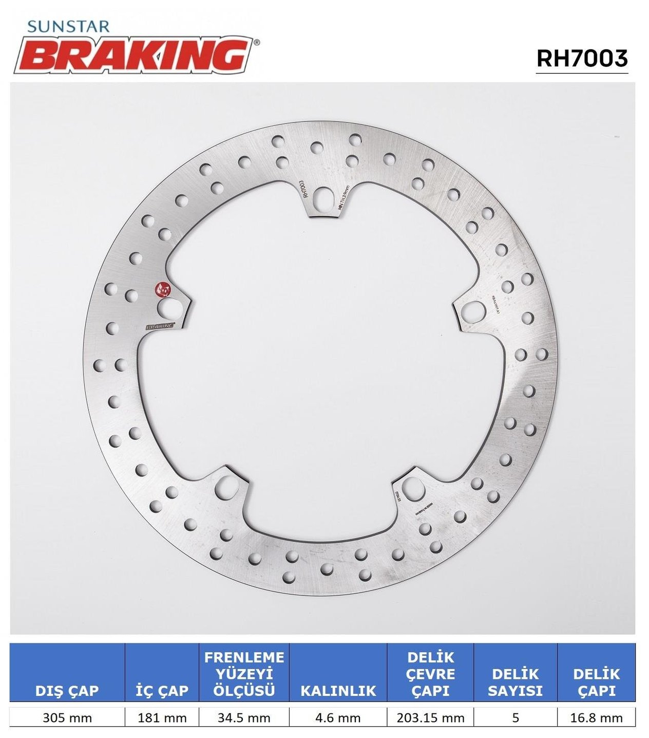 BMW YUVARLAK ÖN FREN DİSKİ / BMW / R 1200 CL / 1200cc / ÖN İKİ TAKIM KULLANIR / 2002-2003-2004-2005-2006