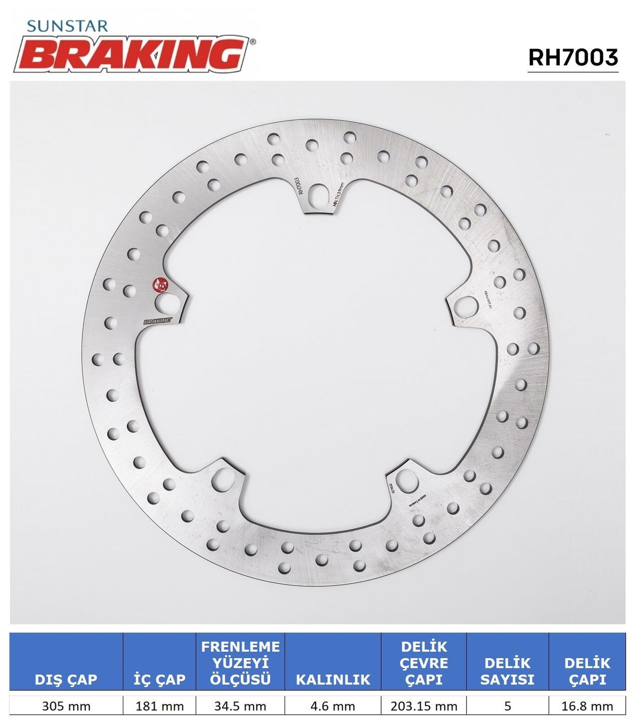BMW YUVARLAK ÖN FREN DİSKİ / BMW / R 1200 CL / 1200cc / ÖN İKİ TAKIM KULLANIR / 2002-2003-2004-2005-2006