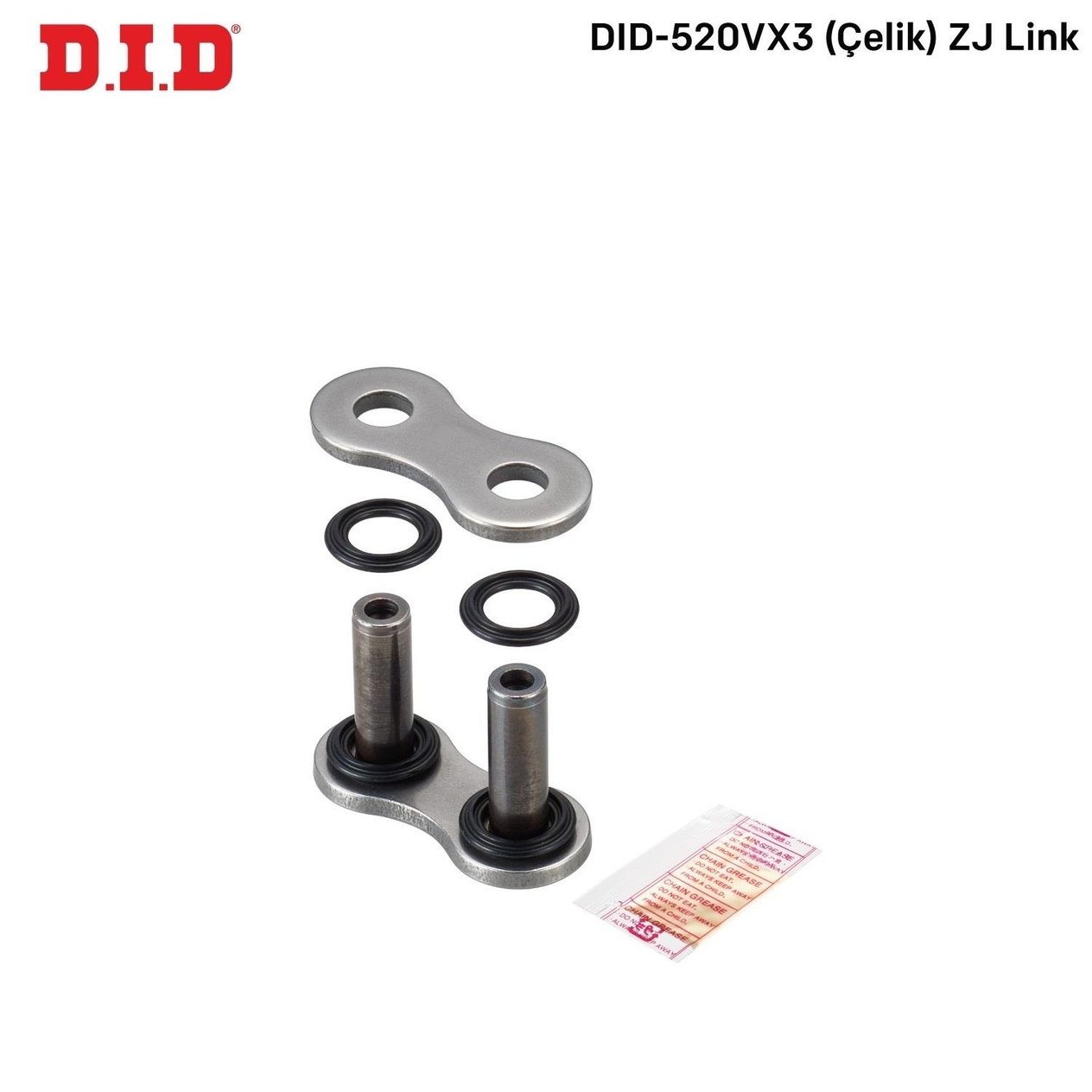 DID-520VX3 (ÇELİK) Z J BİRLEŞTİRİCİ BAKLA / BAJAJ / DOMINAR UG / 400cc / ŞİŞİRMELİ BİRLEŞTİRİCİ BAKLA / 2017-2018-2019-2020-2021-2022-2023