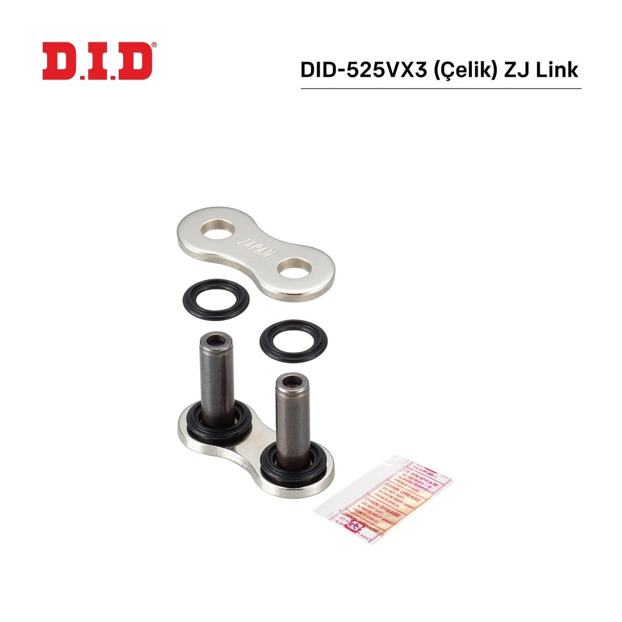 DID-525VX3 (ÇELİK) Z J BİRLEŞTİRİCİ BAKLA / YAMAHA / MT-09 / SP / 900cc / ŞİŞİRMELİ BİRLEŞTİRİCİ BAKLA / 2014-2015-2016-2017-2018-2019-2020-2021-2022-2024