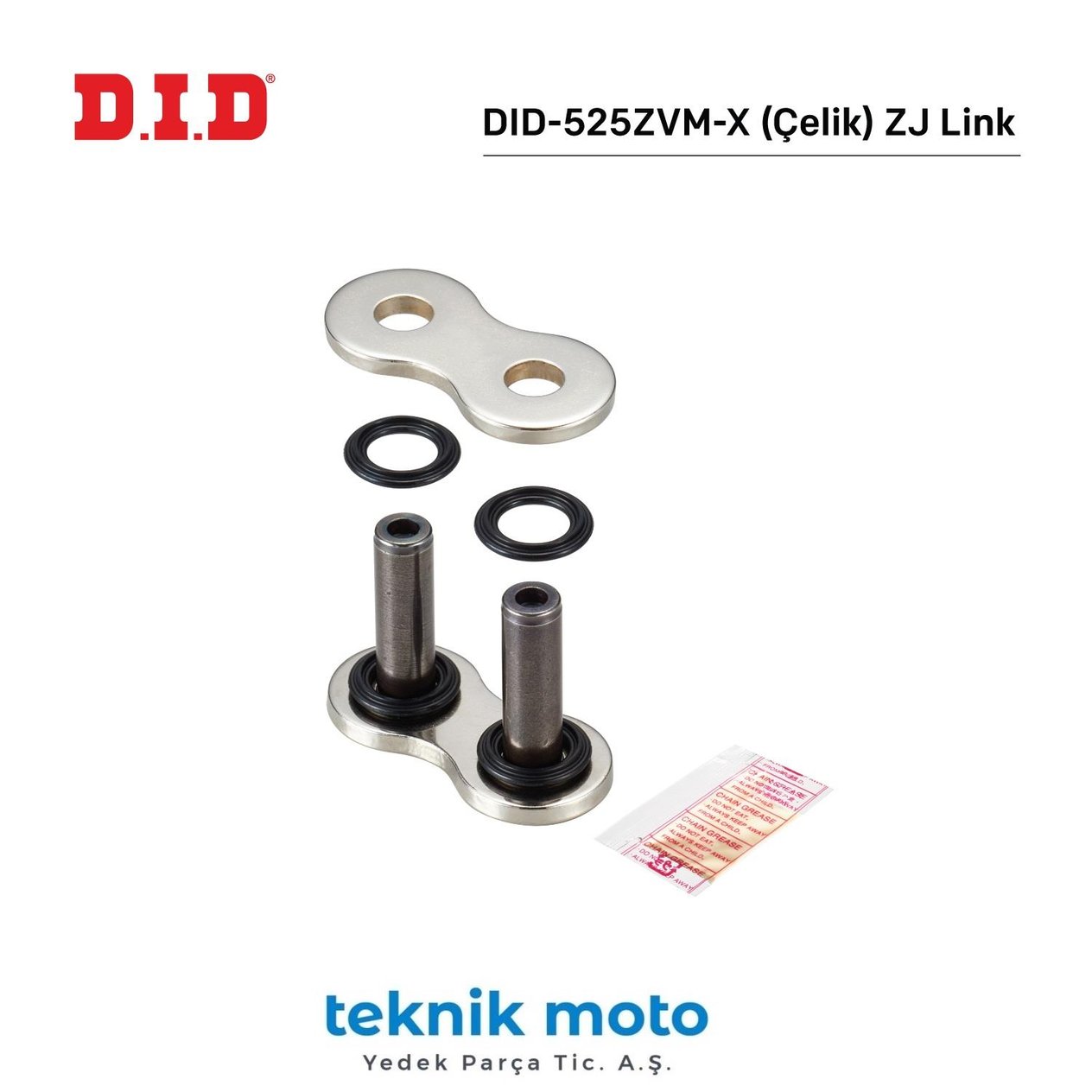 DID-525ZVM-X (ÇELİK) Z J BİRLEŞTİRİCİ BAKLA / HONDA / CB 1000 R / 1000cc / ŞİŞİRMELİ BİRLEŞTİRİCİ BAKLA / 2018-2019-2020