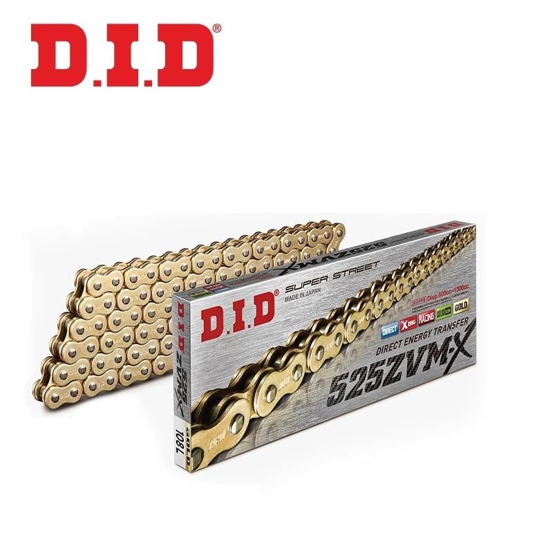 DID 525ZVM-X GOLD X-RİNG ZİNCİR-118 BAKLA / TRIUMPH / STREET TRIPLE / 675cc / DID X-RING (ZVM-X) GOLD ZİNCİR  / 2008-2009-2010-2011-2012-2013-2014-2015-2016-2017