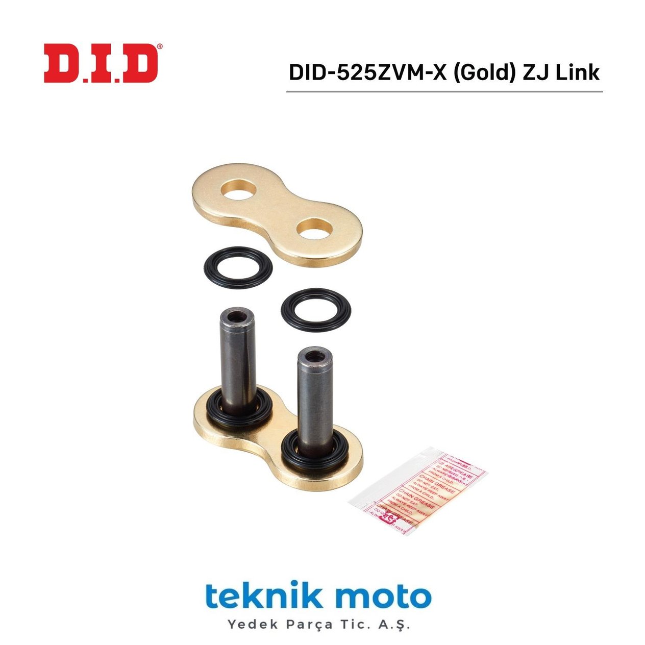 DID-525ZVM-X (GOLD) Z J BİRLEŞTİRİCİ BAKLA / MV AGUSTA / BRUTALE DRAGSTER / ABS / 800cc / ŞİŞİRMELİ BİRLEŞTİRİCİ BAKLA / 2015-2016-2017