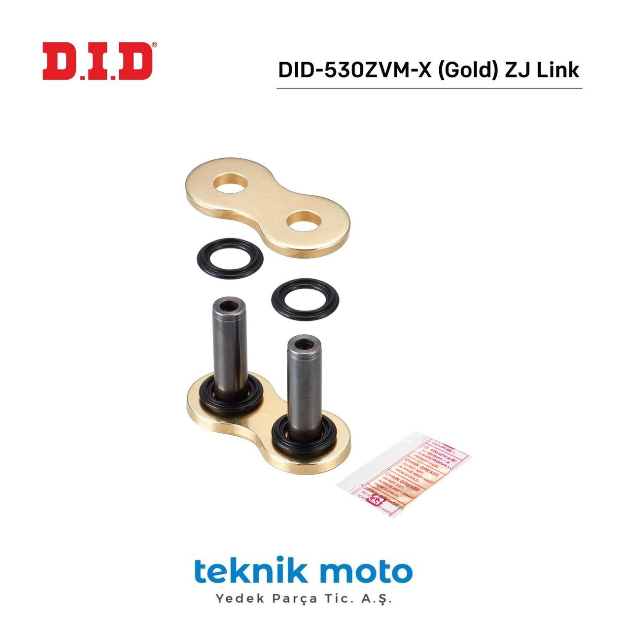 DID-530ZVM-X (GOLD) Z J BİRLEŞTİRİCİ BAKLA / YAMAHA / FZ6 / FAZER / 600cc / ŞİŞİRMELİ BİRLEŞTİRİCİ BAKLA / 2004-2005-2006-2007-2008-2009