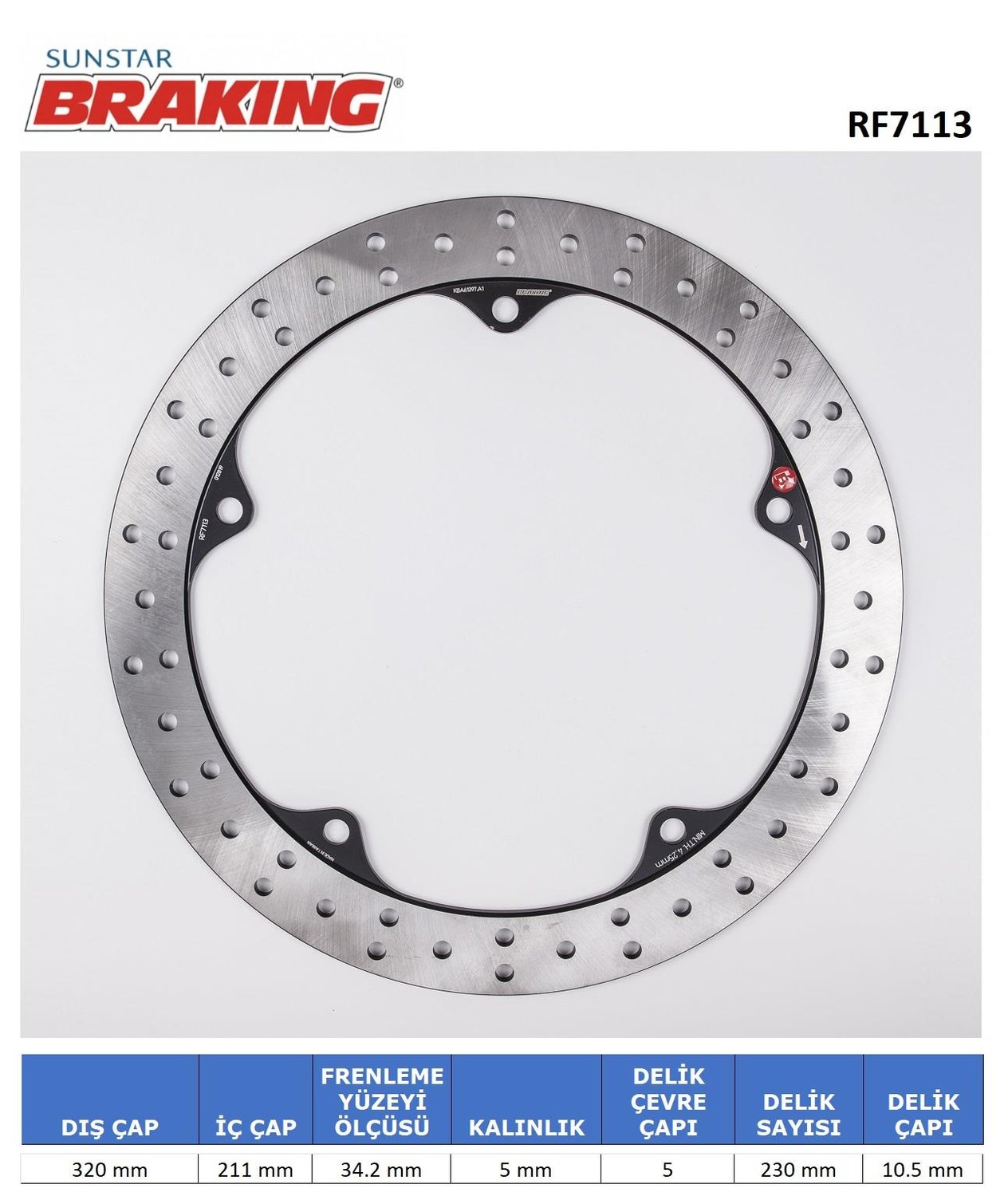 HONDA NC 700-750 YUVARLAK ÖN FREN DİSKİ / HONDA / NC X / 750cc / ÖN / 2014-2015-2016-2017-2018-2019-2020-2021-2022-2023-2024-2025