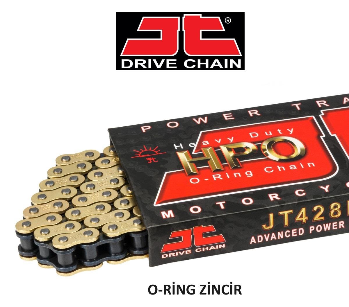 JT 428 ORİNG GOLD ZİNCİR-134 BAKLA / YAMAHA / WR R / X / 125cc / O-RINGLİ ZİNCİR / 2009-2010-2011-2012-2013-2014-2015