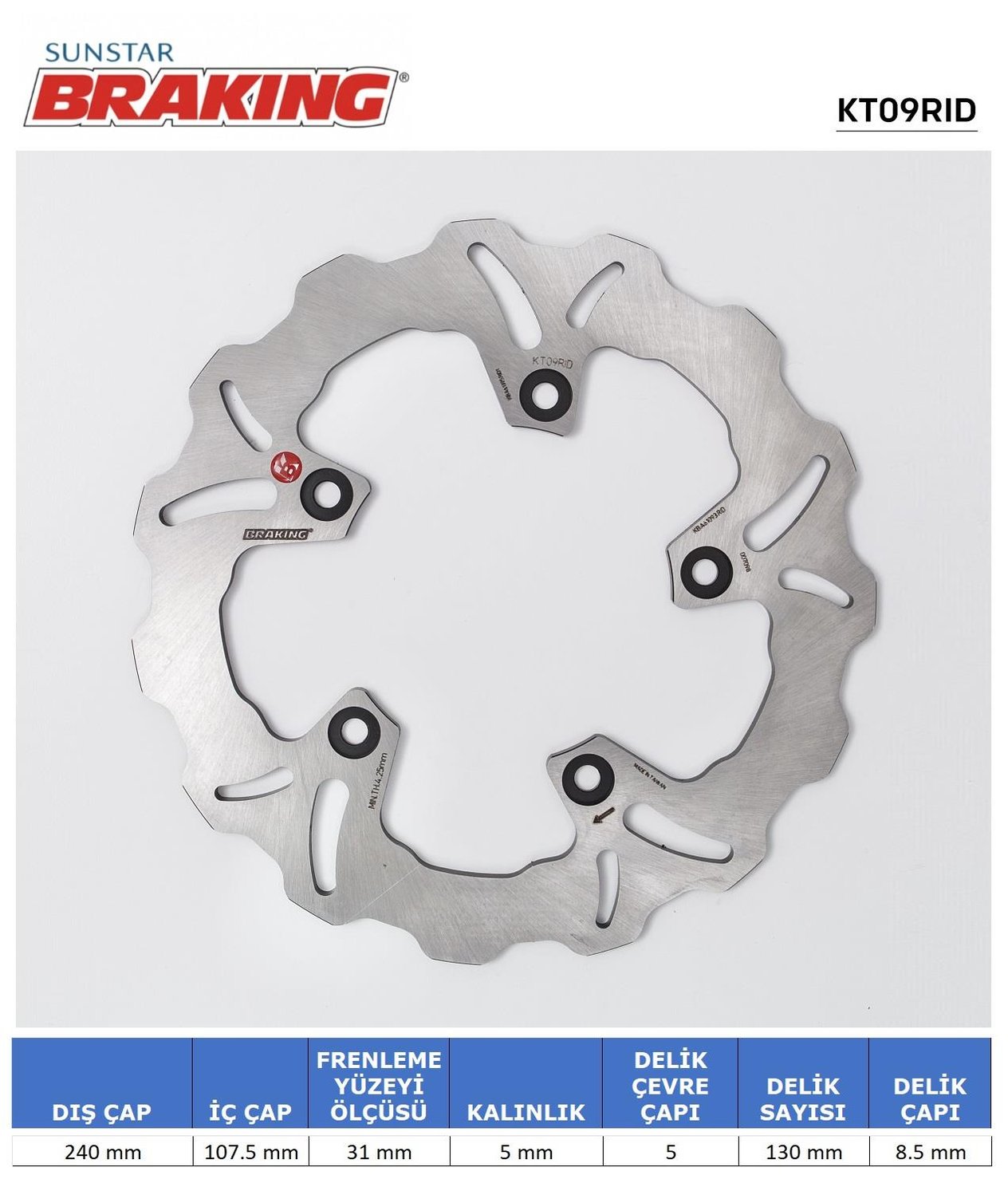 KTM DUKE 690-990 DALGALI ARKA FREN DİSKİ / KTM / DUKE / R / 690cc / ARKA / 2008-2009-2010-2011-2012-2013-2014-2015-2016-2017-2018-2019
