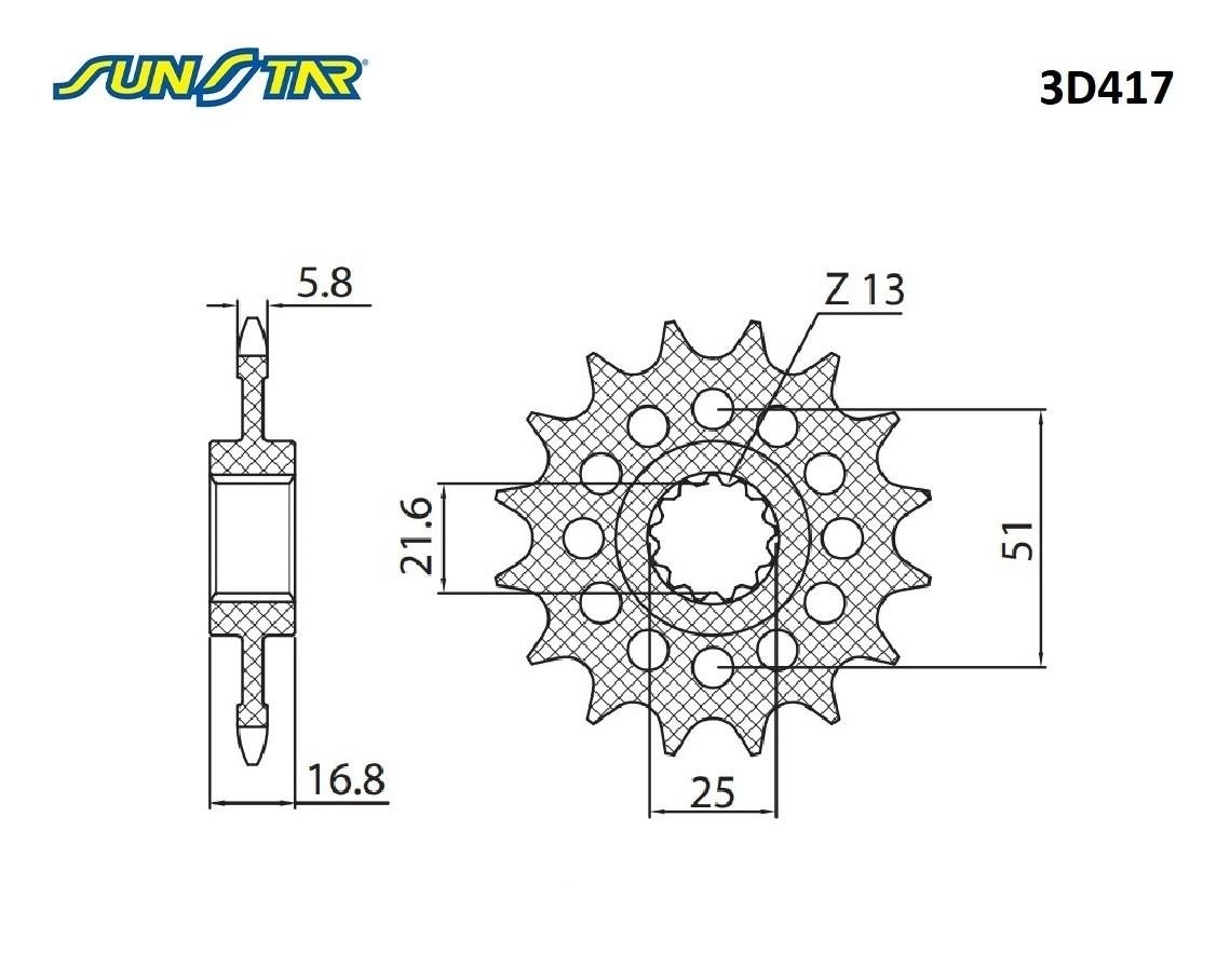 ÖN DİŞLİ / HONDA / NC S / 700cc / (DİŞLİ SAYISI : ORİJİNAL+1) / 2012-2013