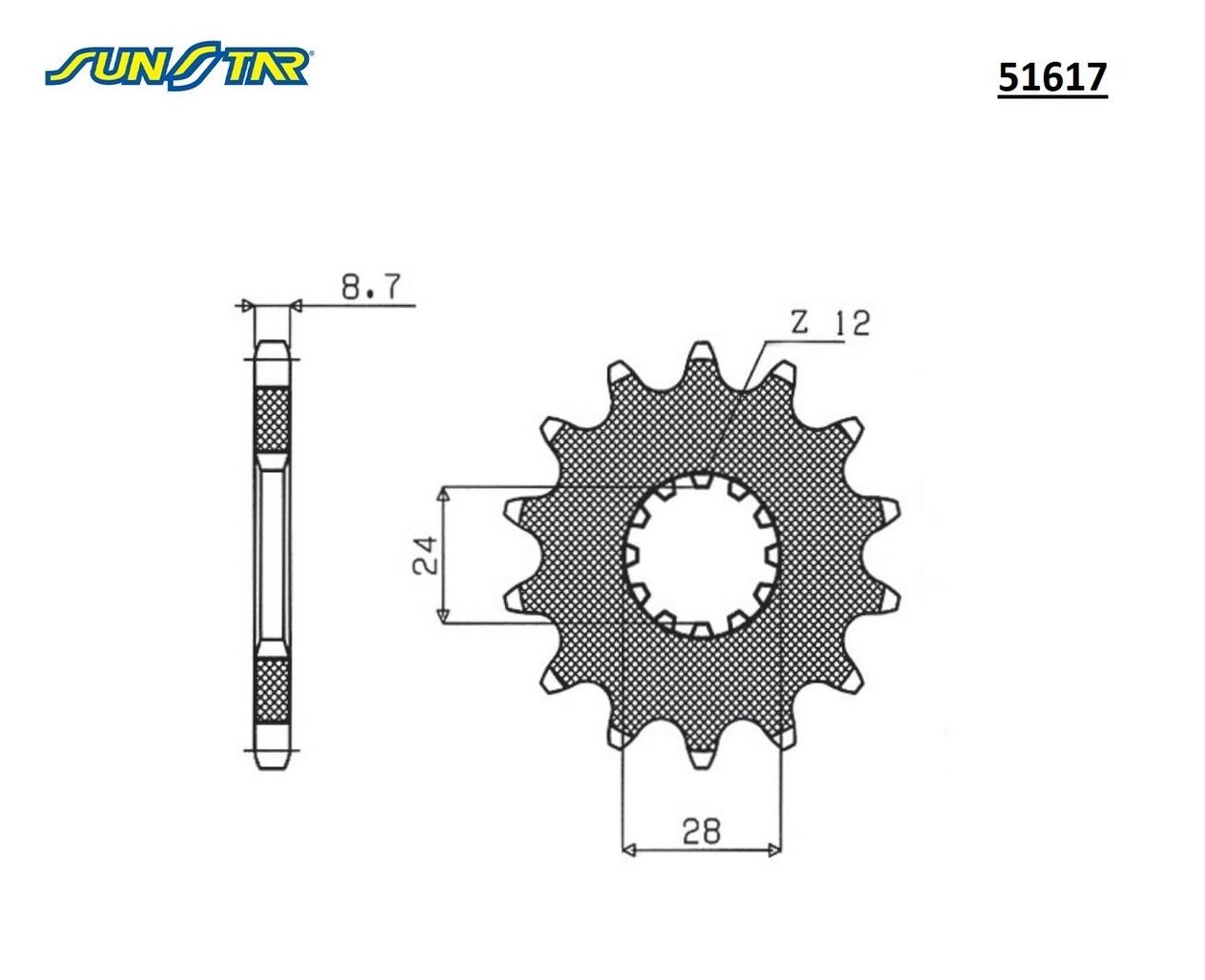 ÖN DİŞLİ / KAWASAKI / ZZR BREMBO CALIPER / 1400cc / (ORİJİNAL DİŞLİ SAYISI) / 2016-2017-2018-2019-2020-2021