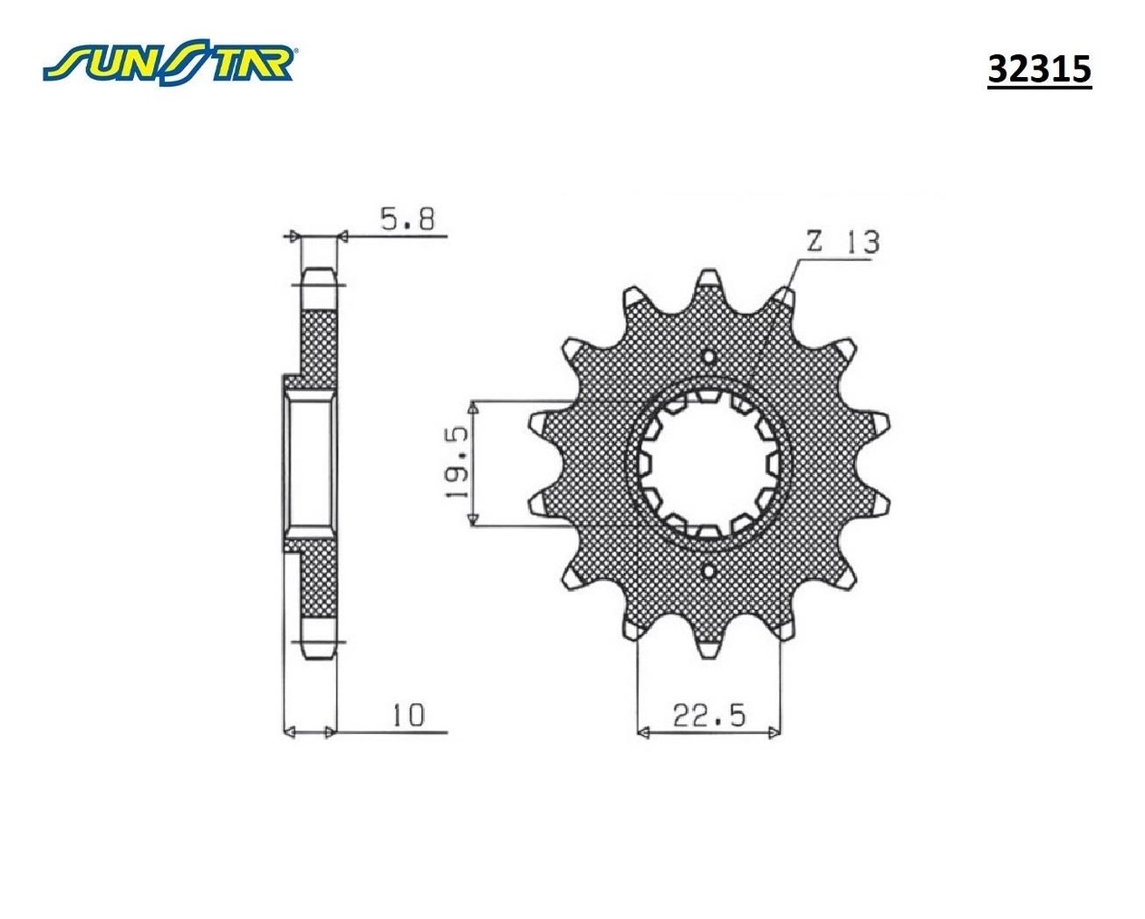 ÖN DİŞLİ / SUZUKI / DRZ SM / 400cc / (ORİJİNAL DİŞLİ SAYISI) / 2005-2006-2007-2008-2009-2010-2011-2012-2013-2014-2015-2016-2017-2018-2019