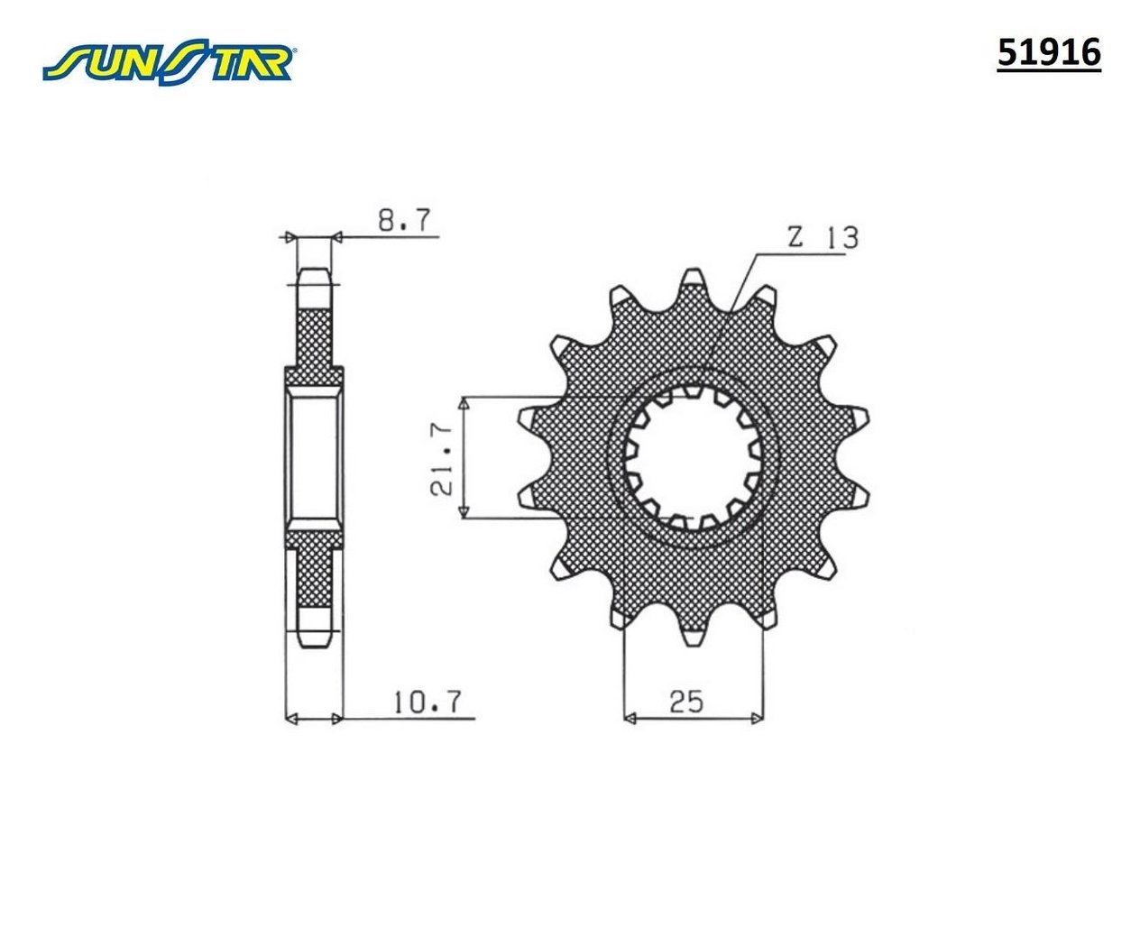 ÖN DİŞLİ / YAMAHA / FZ6 / FAZER / 600cc / (ORİJİNAL DİŞLİ SAYISI) / 2004-2005-2006-2007-2008-2009
