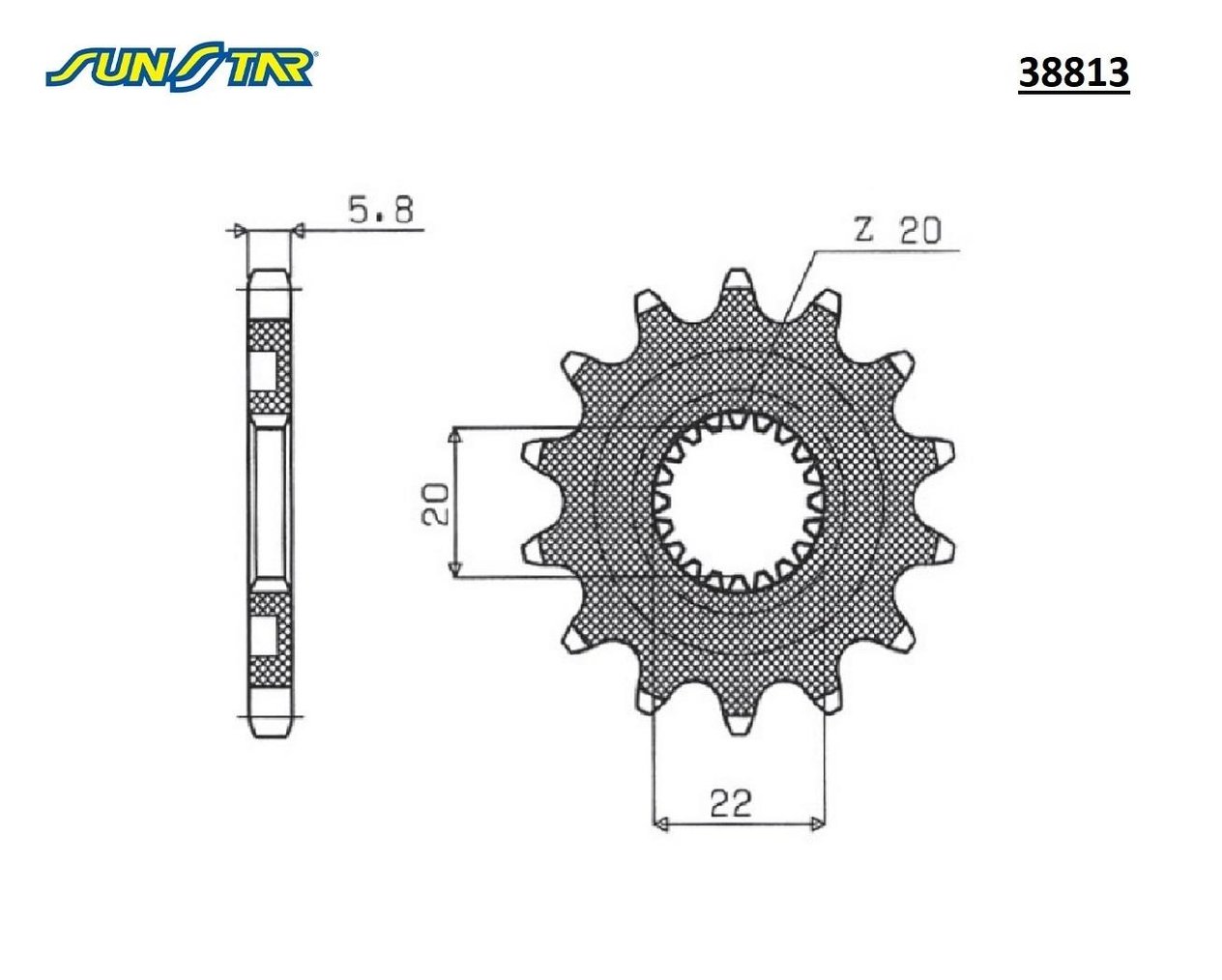 ÖN DİŞLİ / YAMAHA / YZ / 125cc / (ORİJİNAL DİŞLİ SAYISI) / 2020-2021-2022-2023-2024