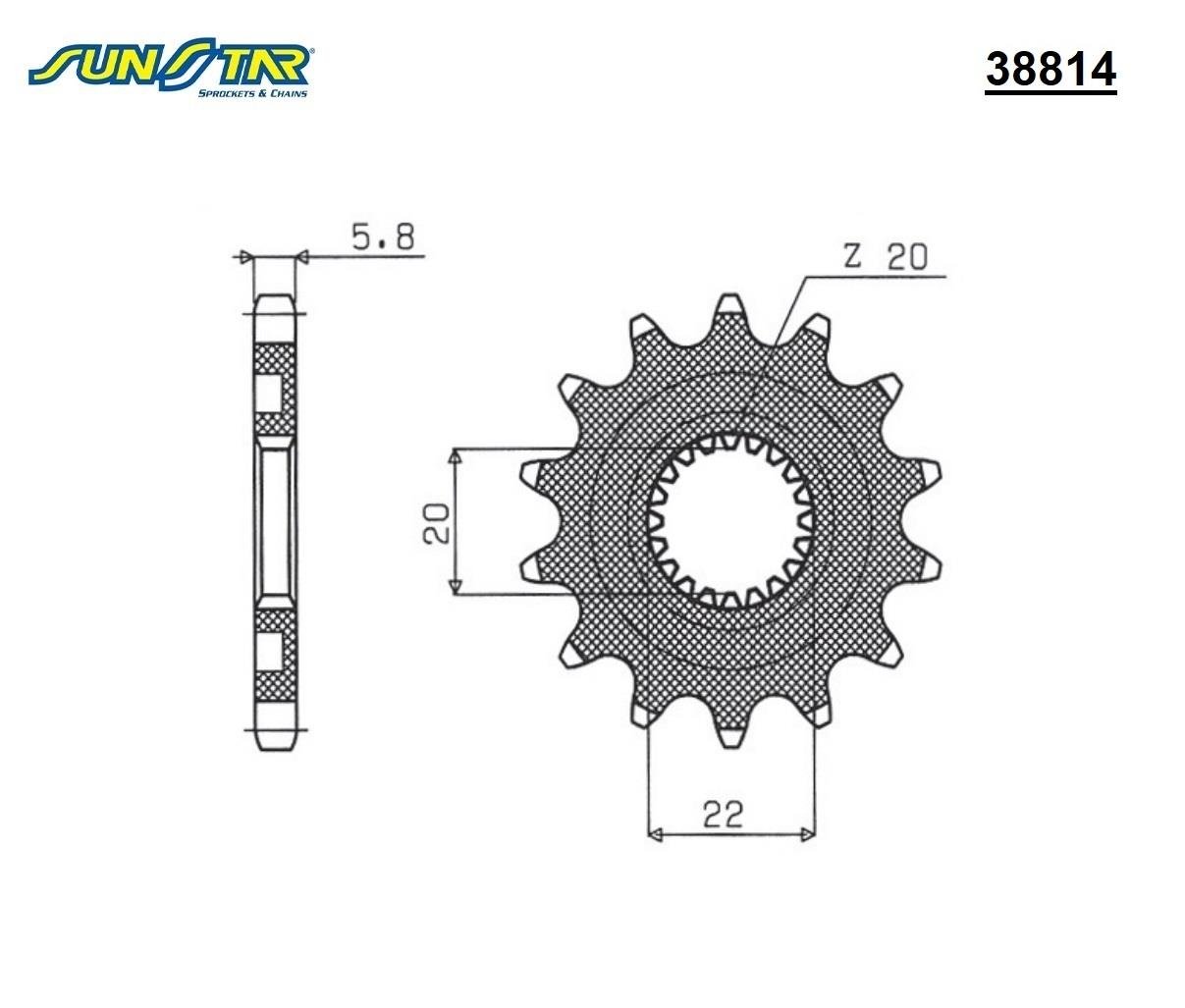 ÖN DİŞLİ / YAMAHA / YZ F / 250cc / (DİŞLİ SAYISI : ORİJİNAL+1) / 2001-2002-2003-2004-2005-2006-2007-2008-2009-2010-2011-2012-2013-2014-2015-2016-2017-2018-2019-2020-2021