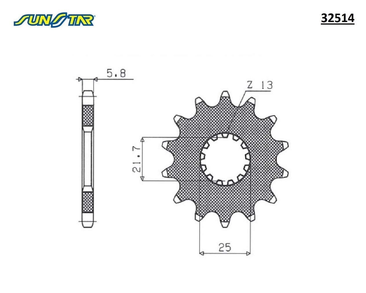 ÖN DİŞLİ / YAMAHA / YZF R25 / 250cc / (ORİJİNAL DİŞLİ SAYISI) / 2015-2016-2017-2018-2019-2020-2021-2022-2023-2024