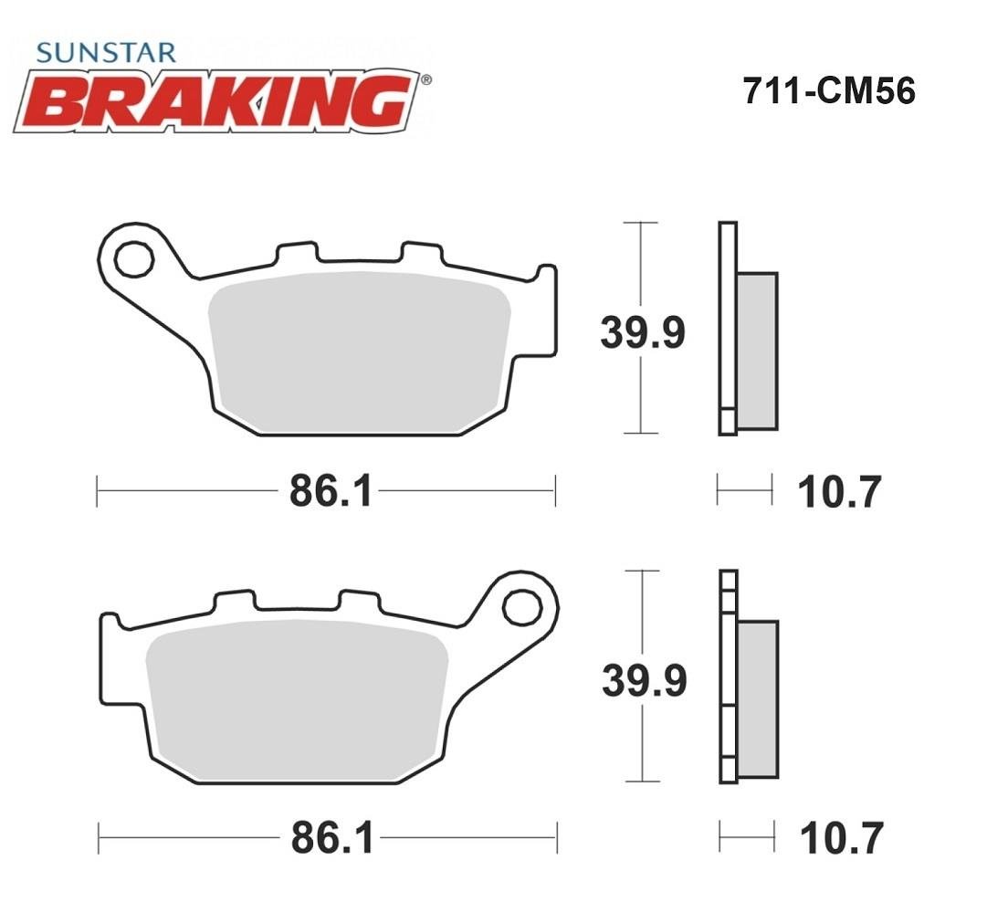 SİNTERLİ ARKA FREN BALATASI / HONDA / NC S DCT / 750cc / ARKA  / 2014-2015-2016-2017-2018-2019-2020