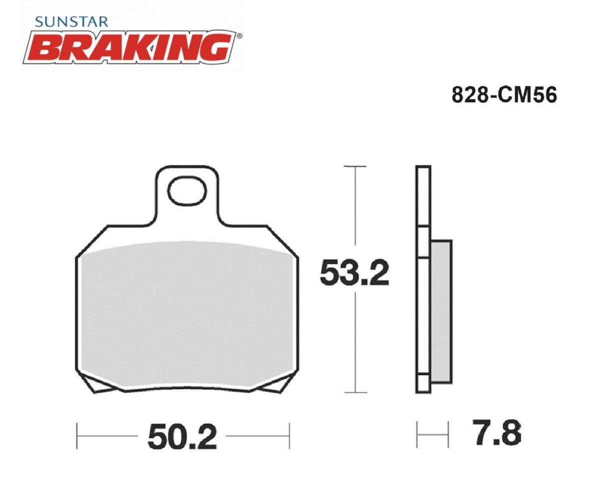 SİNTERLİ ARKA FREN BALATASI / MOTO GUZZI / V7 STONE / 750cc / ARKA  / 2012-2013-2014