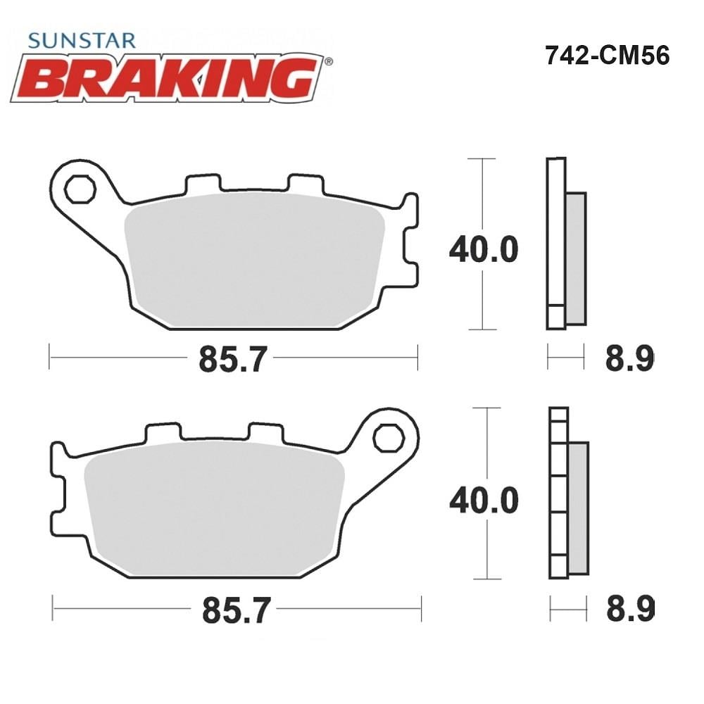 SİNTERLİ ARKA FREN BALATASI / YAMAHA / MT-07 TRACER / 700cc / ARKA  / 2016-2017-2018-2019-2020-2021-2022-2023